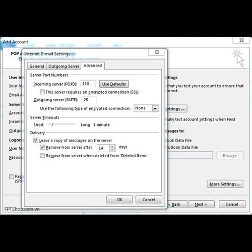 Hướng dẫn cấu hình Outlook để gửi và nhận email công ty