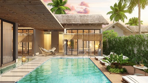 Lối kiến trúc miền nhiệt đới kết hợp với nét hiện đại của một khu nghỉ dưỡng 5 sao.